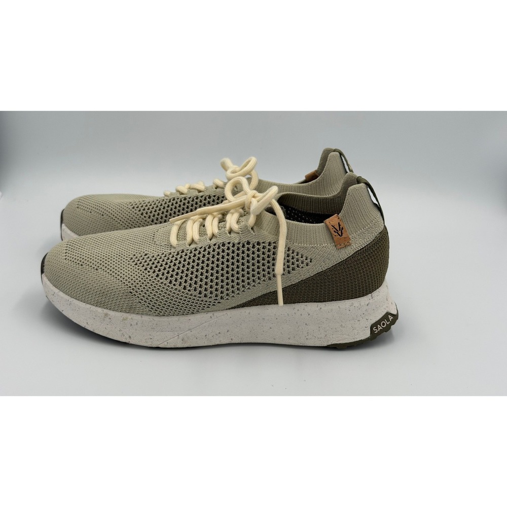 Saola Cannon Knit Sneakers Womens 7.5 Green Eco Sustainable Walking Shoes